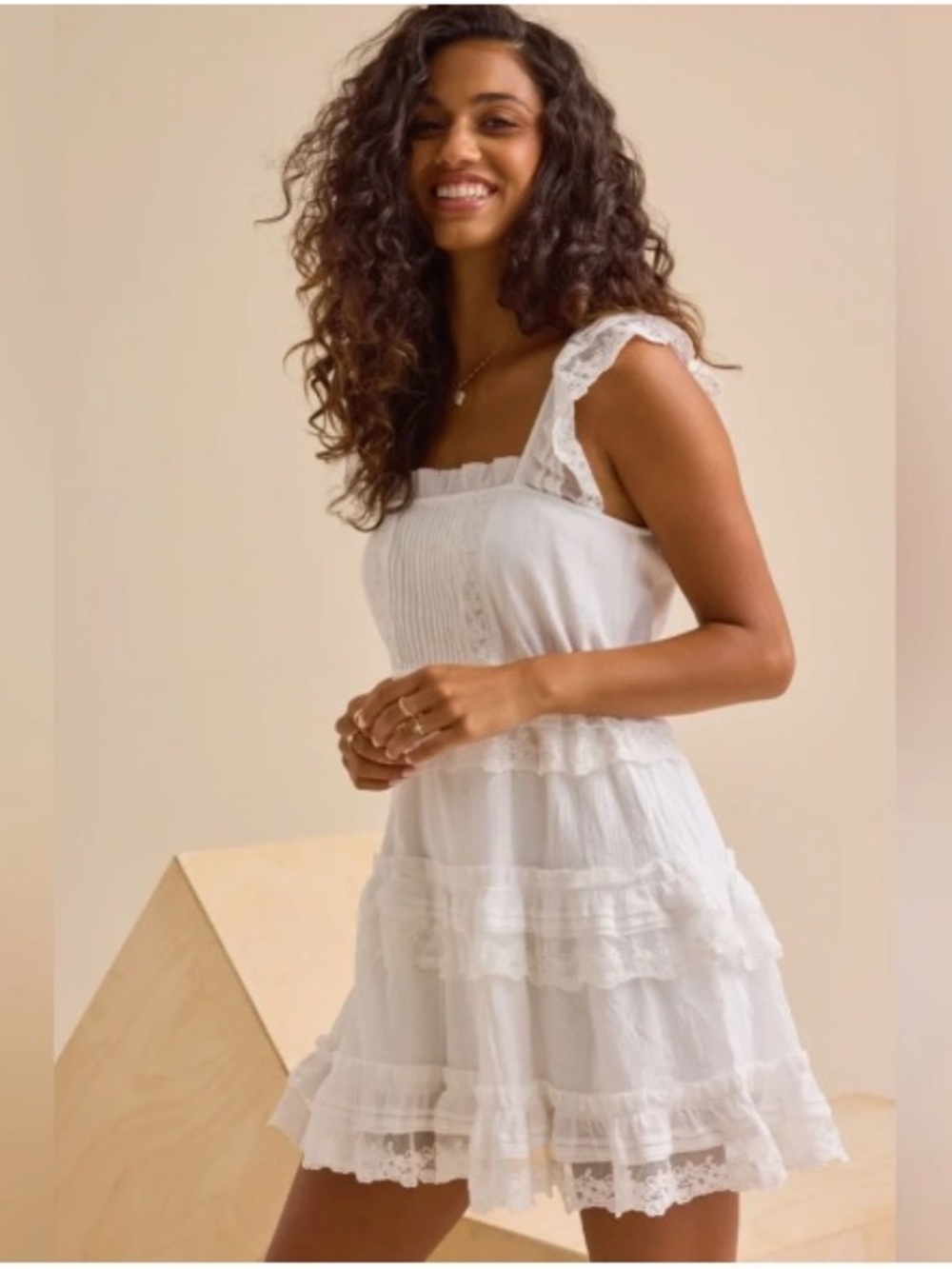 Altar'd State, NWT, Daphne Tiered White Sundress, size XL